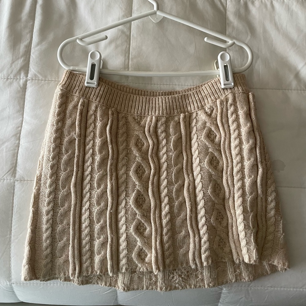 Danielle Guizio Knit Mini Skirt